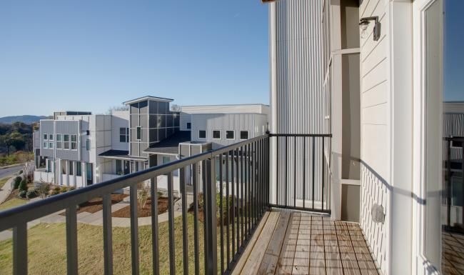 a row of white buildings